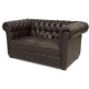 Love seat Capitonado Olimpo Fabou Muebles - Chocolate - Envío Gratuito