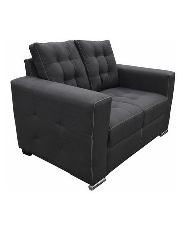 Love Seat Moderno Aretha Fabou Muebles Gris - Envío Gratuito