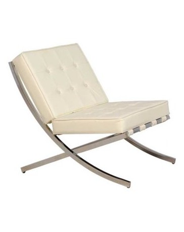 Sillón Ocasional DIMMSA Madrid Tacto Piel-Crema - Envío Gratuito