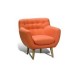 Sillón Individual, Vintage Home Designe, Orange Seat, Tapizado tipo Gamuza- Naranja - Envío Gratuito