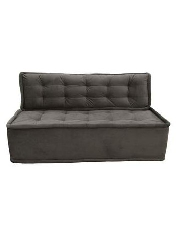 Sofa Monck Fabou Muebles - Gris Terciopelo - Envío Gratuito