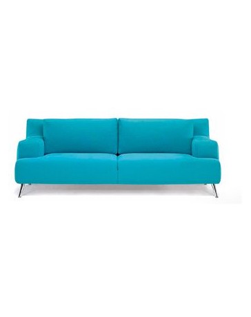 Love Seat Mueblemoda Host Curry-Azul - Envío Gratuito