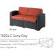 Sofá para 2 (Love Seat) Suny Day 7023-LC-Negro - Envío Gratuito