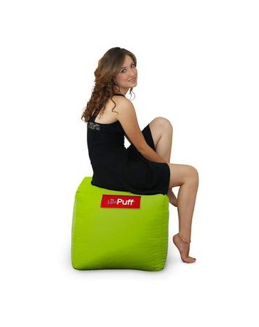 Cubo Lounge Puff - Verde - Envío Gratuito