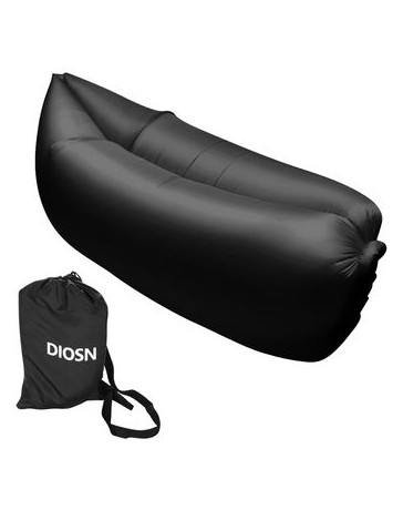 Puffs Sofa Cama Lazy Hangout De Aire Inflable Del Saco De Dormir Sofá Para Sala De Estar Acampar Al Aire Libre- Negro - Envío Gr