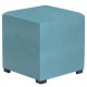 Taburete Cubo, Vintage Home Designe, Cubo Aqua, Tapizado Tela Tipoo Lino- Aqua - Envío Gratuito