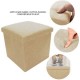 Taburete Del Almacenaje Plegable Abric Foot Stool Asiento Reposapiés Plegable Caja De Almacenamiento Pouffe -Beige - Envío Gratu