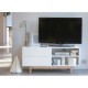 Artika [S]-The H design-Mueble TV estilo escandinavo con 2 repisas y 2 cajones-blanco - Envío Gratuito