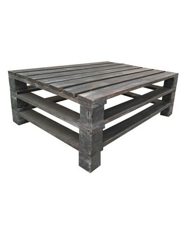 Mesa de Centro de Madera Biogibson Dakota Gris Oscuro - Envío Gratuito