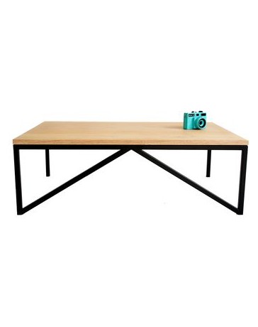 Mesa de centro Keiä Habanero - Madera y negro - Envío Gratuito