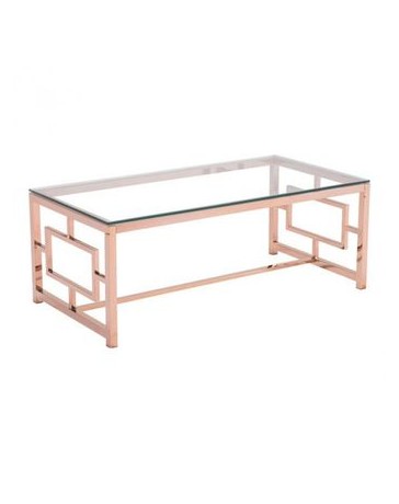 Mesa de centro marca Zuo modelo Geranium - acero inoxidable / dorado / 100184 - Envío Gratuito