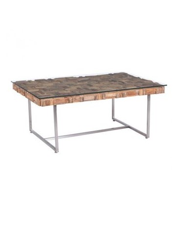 Mesa de centro marca Zuo modelo Collage - natural / 100258 - Envío Gratuito