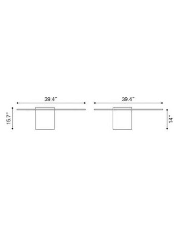 Mesa de centro marca Zuo modelo Monolith - cemento / 100200 - Envío Gratuito