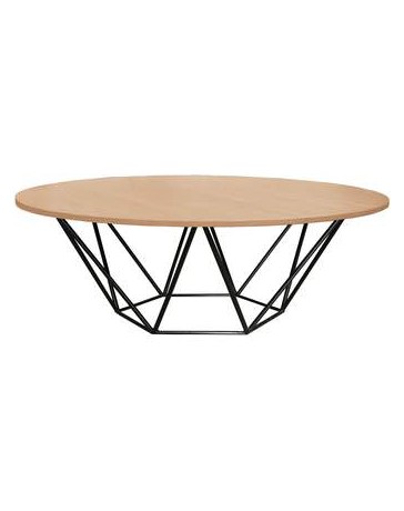 Mesa De Centro Carbono Titanio De Acero Y Madera - Multicolor - Envío Gratuito