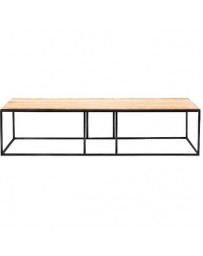 Mesa De Centro Carbono Hassio R De Acero Y Madera - Multicolor