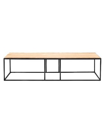 Mesa De Centro Carbono Hassio R De Acero Y Madera - Multicolor - Envío Gratuito