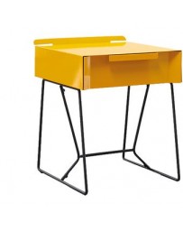 Mesa De Sala Lateral CREA Muebles MSQ4az Moderno-Amarillo - Envío Gratuito