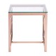 Mesa lateral marca Zuo modelo Geranium - acero inoxidable / dorado / 100186 - Envío Gratuito