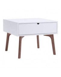 Mesa lateral marca Zuo modelo Padre - Nogal y blanco  100149 - Envío Gratuito