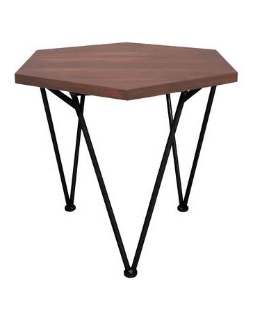 Mesa Carbono Promecio CH De Acero Y Madera - Multicolor - Envío Gratuito