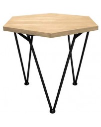 Mesa Carbono Promecio G De Acero Y Madera - Multicolor - Envío Gratuito