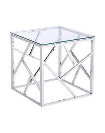 Mesa lateral marca Zuo modelo Cage - acero inoxidable / 100181 - Envío Gratuito