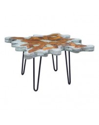 Mesa lateral marca Zuo modelo Jigsaw - natural / 100169 - Envío Gratuito