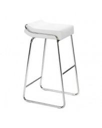 Banco para bar marca Zuo modelo Wedge - blanco / 300042 - Envío Gratuito