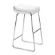 Banco para bar marca Zuo modelo Wedge - blanco / 300042 - Envío Gratuito