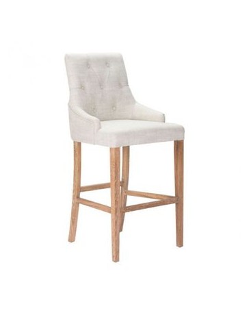 Banco para bar marca Zuo modelo Burbank - beige / 98612 - Envío Gratuito