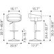 Banco para bar marca Zuo modelo Fuel - negro / 100596 - Envío Gratuito