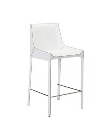 Banco para bar marca Zuo modelo Fashion - blanco / 100647 - Envío Gratuito