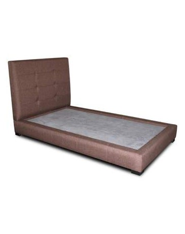 Cama Individual Denisse Cabecera De Madera De Pino Moderna - Envío Gratuito