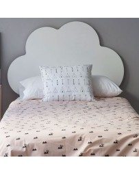 Cabecera Nube Infantil, Vintage Home Design, Nube, Madera de Pino-Blanco - Envío Gratuito