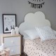 Cabecera Nube Infantil, Vintage Home Design, Nube, Madera de Pino-Blanco - Envío Gratuito