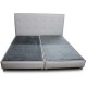 Cama King Size Semplice Moderna Tapiz Color Gris Con Cabecera - Envío Gratuito