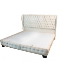 Cama King Size Regina Con Cabecera Moderna Tapiz Color - Envío Gratuito