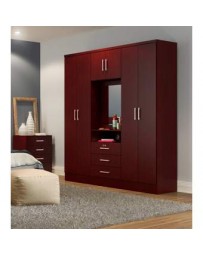 Ropero Closet Bertolini 588 7 Puertas 3 Cajones-Caoba - Envío Gratuito