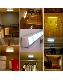 New 4 LED Auto Shaking Sensor Light Drawer Closet Lamp-Plateado - Envío Gratuito